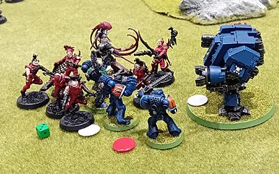 The Dreadnought rushes to help its brethren tackle the Wyches