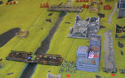 The armies line up ready for war
